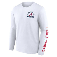 Atlanta Braves Fanatics Press Box Long Sleeve T-Shirt - White T-shirts