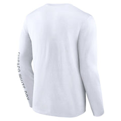 Chicago White Sox Fanatics Press Box Long Sleeve T-Shirt - White T-shirts