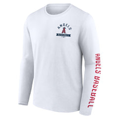 Los Angeles Angels Fanatics Press Box Long Sleeve T-Shirt - White T-shirts