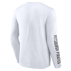 Pittsburgh Pirates Fanatics Press Box Long Sleeve T-Shirt - White T-shirts