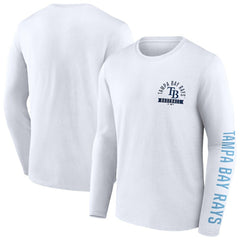Tampa Bay Rays Fanatics Press Box Long Sleeve T-Shirt - White T-shirts