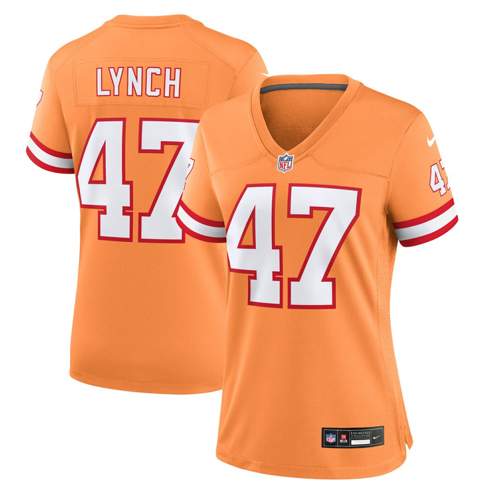 NFL John Lynch Tampa Bay Buccaneers Women's Throwback Game Jersey - Orange