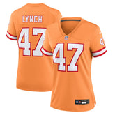 NFL John Lynch Tampa Bay Buccaneers Women's Throwback Game Jersey - Orange