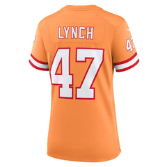 NFL John Lynch Tampa Bay Buccaneers Women's Throwback Game Jersey - Orange