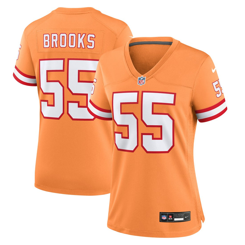NFL Derrick Brooks Tampa Bay Buccaneers Women's Throwback Game Jersey - Orange