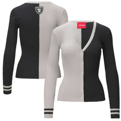 Las Vegas Raiders STAUD Women's Cargo Sweater Silver/Black
