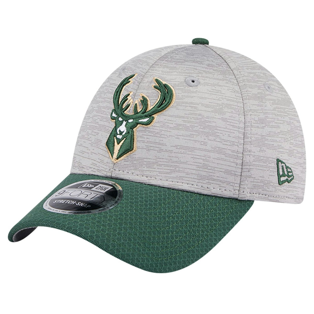 Milwaukee Bucks Active Digi-Tech Two-Tone 9FORTY Adjustable Hat Heather Gray/Hunter Green