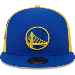 Golden State Warriors Gameday Wordmark 59FIFTY Fitted Hat Royal/Gold