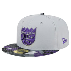 Sacramento Kings Active Color Camo Visor 59FIFTY Fitted Hat Gray