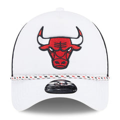 Chicago Bulls Court Sport Foam A-Frame 9FORTY Adjustable Trucker Hat White/Black