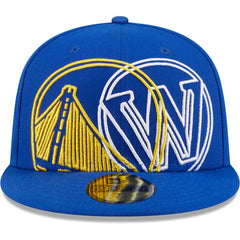 Golden State Warriors Game Day Hollow Logo Mashup 59FIFTY Fitted Hat Royal