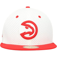 Atlanta Hawks Throwback 2Tone 59FIFTY Fitted Hat White/Red