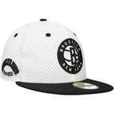 Brooklyn Nets Throwback 2Tone 59FIFTY Fitted Hat White/Black