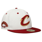 Cleveland Cavaliers Throwback 2Tone 59FIFTY Fitted Hat White/Wine