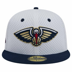 New Orleans Pelicans Throwback 2Tone 59FIFTY Fitted Hat White/Navy