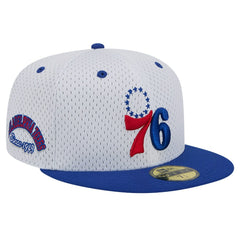 Philadelphia 76ers Throwback 2Tone 59FIFTY Fitted Hat White/Royal