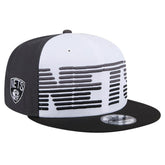 Brooklyn Nets Throwback Gradient Tech Font 9FIFTY Snapback Hat White/Black