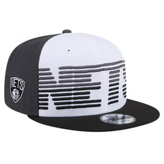 Brooklyn Nets Throwback Gradient Tech Font 9FIFTY Snapback Hat White/Black