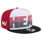 Miami Heat Throwback Gradient Tech Font 9FIFTY Snapback Hat White/Black