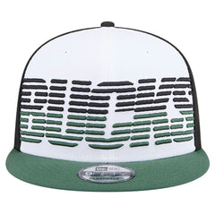 Milwaukee Bucks Throwback Gradient Tech Font 9FIFTY Snapback Hat White/Hunter Green