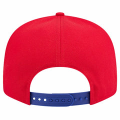 Philadelphia 76ers Throwback Gradient Tech Font 9FIFTY Snapback Hat White/Royal