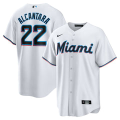 MLB Sandy Alcantara Miami Marlins Nike Replica Player Jersey - White