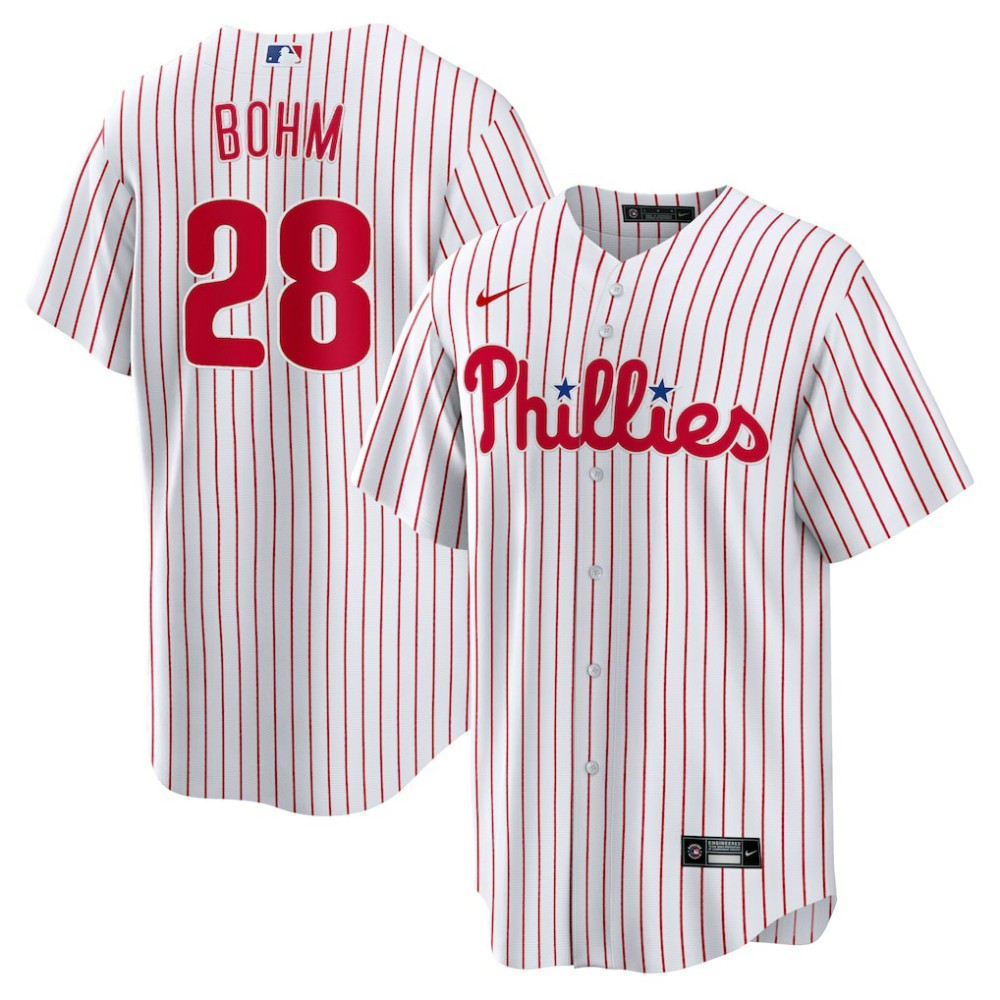 MLB Alec Bohm Philadelphia Phillies Nike Replica Player Jersey - White