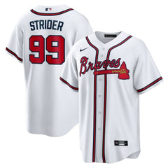 Spencer Strider Atlanta Braves Nike Replica Player Jersey - White Jerseys