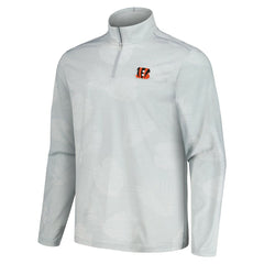 Cincinnati Bengals Delray Frond IslandZone Half-Zip Sweatshirt Gray