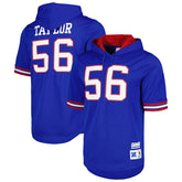 Lawrence Taylor New York Giants Retired Player Name & Number Mesh Hoodie T-Shirt Royal