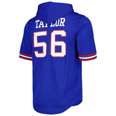 Lawrence Taylor New York Giants Retired Player Name & Number Mesh Hoodie T-Shirt Royal