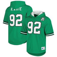 Reggie White Philadelphia Eagles Retired Player Name & Number Mesh Hoodie T-Shirt Kelly Green