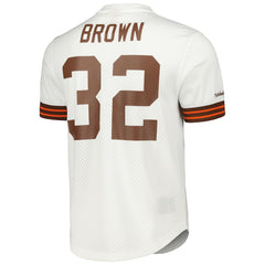 Jim Brown Cleveland Browns Retired Player Name & Number Mesh Top White