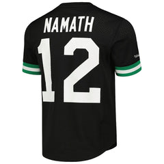 Joe Namath New York Jets Retired Player Name & Number Mesh Top Black