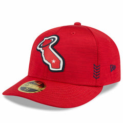 Los Angeles Angels New Era 2024 Clubhouse Low Profile 59FIFTY Fitted Hat - Red Hats