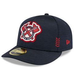 Atlanta Braves New Era 2024 Clubhouse Low Profile 59FIFTY Fitted Hat - Navy Hats