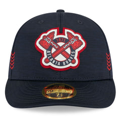 Atlanta Braves New Era 2024 Clubhouse Low Profile 59FIFTY Fitted Hat - Navy Hats