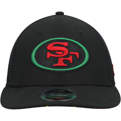 San Francisco 49ers New Era Black Excellence Collection Trucker Low Profile 9FIFTY Snapback Hat Black