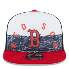 Boston Red Sox New Era Team Foam Front A-Frame Trucker 9FIFTY Snapback Hat - White/Red Hats