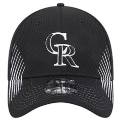 Colorado Rockies New Era Active Dash Mark 39THIRTY Flex Hat - Black Hats