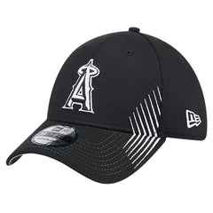 Los Angeles Angels New Era Active Dash Mark 39THIRTY Flex Hat - Black Hats