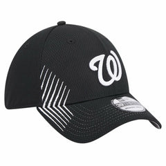 Washington Nationals New Era Active Dash Mark 39THIRTY Flex Hat - Black Hats