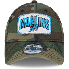 Miami Marlins New Era Gameday 9FORTY Adjustable Hat - Camo Hats