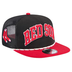 Boston Red Sox New Era Throwback Meshback Golfer Hat - Black Hats