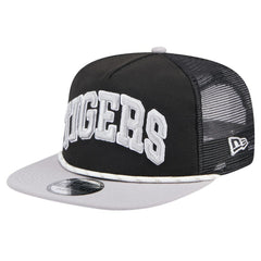 Detroit Tigers New Era Throwback Meshback Golfer Hat - Black Hats