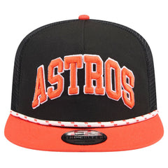 Houston Astros New Era Throwback Meshback Golfer Hat - Black Hats
