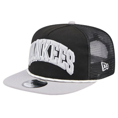 New York Yankees New Era Throwback Meshback Golfer Hat - Black Hats