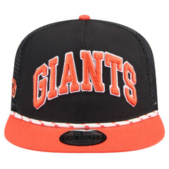 San Francisco Giants New Era Throwback Meshback Golfer Hat - Black Hats