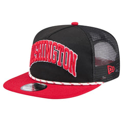 Washington Nationals New Era Throwback Meshback Golfer Hat - Black Hats