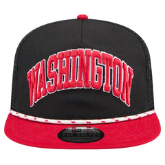 Washington Nationals New Era Throwback Meshback Golfer Hat - Black Hats